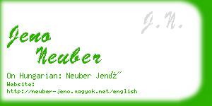 jeno neuber business card